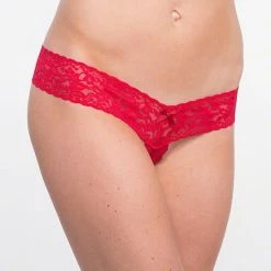 Hanky Panky Lace Crotchless Thong 481001