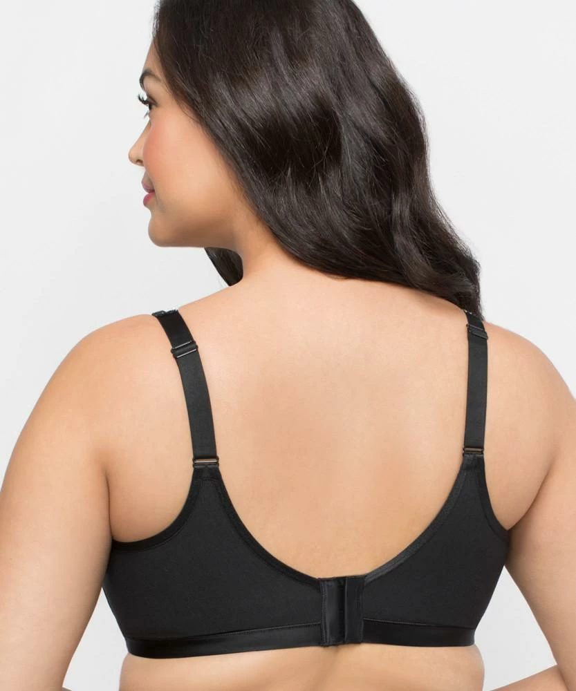 Curvy Couture Cotton Luxe Wirefree Bra 1010 - Black