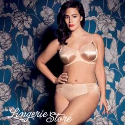 Elomi Cate Side Support Lace Smoothing Bra In Latte EL4030