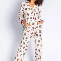 PJ Salvage Cheers Flannel PJ Set In Stone RZFLPJ