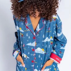 PJ Salvage Apres Ski Flannel J Set RZFLPJ In Dark Denim