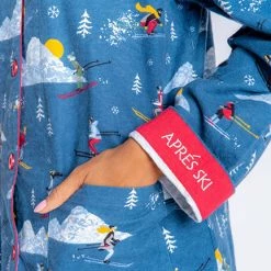 PJ Salvage Apres Ski Flannel J Set RZFLPJ In Dark Denim