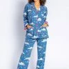 PJ Salvage Apres Ski Flannel J Set RZFLPJ In Dark Denim