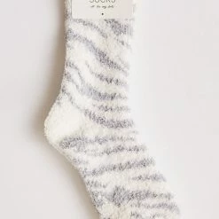 Z Supply Lounge Z Lounge Zebra Plush Socks ZLA213104