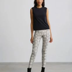 Commando Faux Leather Animal Print Legging With Perfect Control SLG50