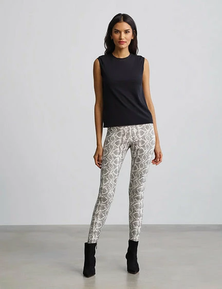 Commando Faux Leather Animal Print Legging With Perfect Control SLG50