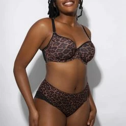 Curvy Couture Tulip Smooth Push Up Bra 1274 - Designer Leopard