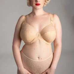 Elomi Carmen Uw Plunge Bra EL4010 - Sand Elomi Lingerie