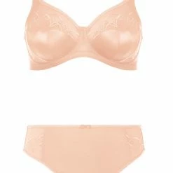 Elomi Cate Side Support Lace Smoothing Bra In Latte EL4030