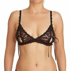 Hanky Panky Cross-Dyed Leopard Open Bralette 7I7816
