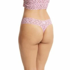 Hanky Panky Lace Low Rise Thong PR4911 - Pink Frost