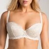 Le Mystere Sophia Lace Bra With Memory Foam 2435 - Black & Pearl