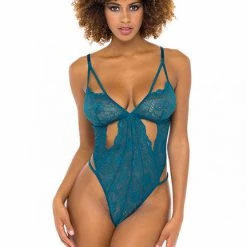 Oh La La Cheri Constance Lace Crotchless Teddy 52-11593