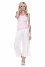 PJ Harlow Jolie Satin Cropped Capri Lounge Pant P52
