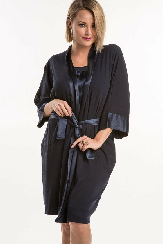 PJ Harlow SHALA Satin Trim Robe