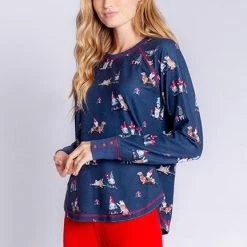 PJ Salvage Chillin With Gnomies Long Sleeve Top RACWLS