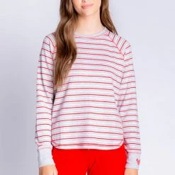 PJ Salvage Frosted Fairisle Long Sleeve Top RAFFLS1