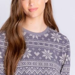 PJ Salvage Frosted Fairisle Long Sleeve Top RAFFLS2