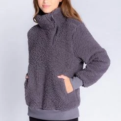 PJ Salvage Moto Cozy Long Sleeve Top RAMCLS