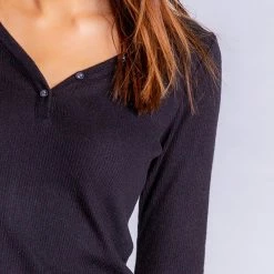 PJ Salvage Textured Essentials Long Sleeve Top RITELS