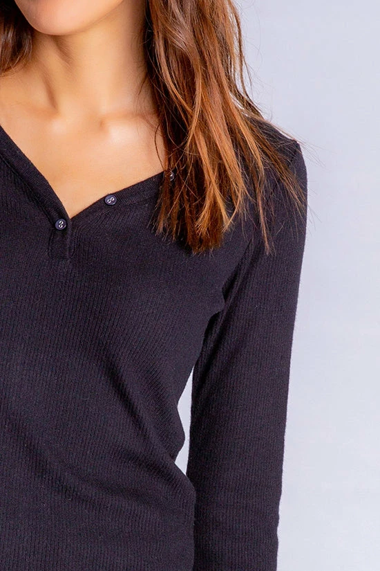 PJ Salvage Textured Essentials Long Sleeve Top RITELS