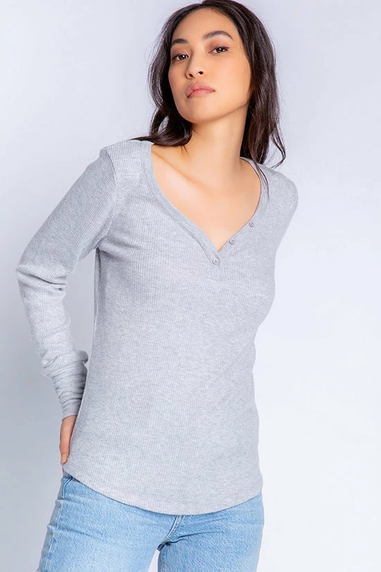 PJ Salvage Textured Essentials Long Sleeve Top RITELS