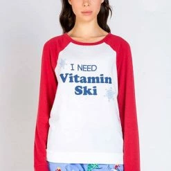 PJ Salvage I Need Vitamin SKI Flannel Top RUFLLS