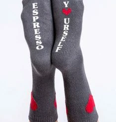 PJ Salvage Read My Feet Socks RUFX3 - Charcoal