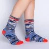 PJ Salvage Fun Socks In Denim RZFX2