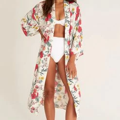 Z Supply Lounge Z Lounge Bed To Beach Floral Kimono ZLJ222172