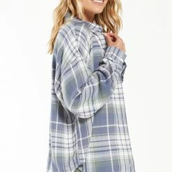 Z Supply Lounge Z Lounge Plaid Flannel Shirt ZLT214410