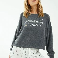 Z Supply Lounge Z Lounge Celine Jingle L/S Top ZLT214436