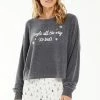 Z Supply Lounge Z Lounge Celine Jingle L/S Top ZLT214436