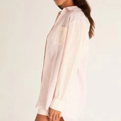 Z Supply Lounge Z Lounge Poolside Mix Stripe Shirt ZLT222151