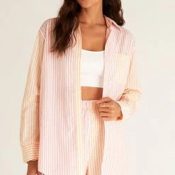 Z Supply Lounge Z Lounge Poolside Mix Stripe Shirt ZLT222151