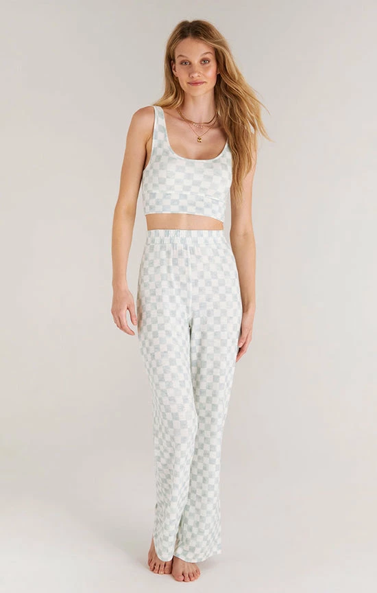 Z Lounge Zoe Checker Tank Bra ZLT223384 Z Supply Lounge