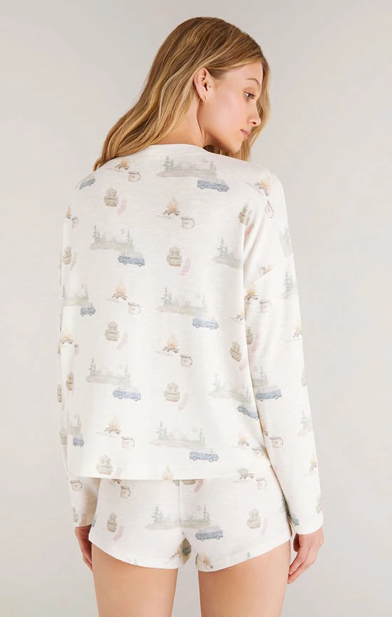 Z Lounge Camper Henley Long Sleeve Top ZLT223386 Z Supply Lounge