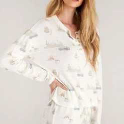 Z Lounge Camper Henley Long Sleeve Top ZLT223386 Z Supply Lounge