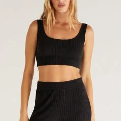 Z Lounge Zoe Rib Tank Bra ZLT223583 Z Supply Lounge