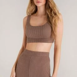 Z Lounge Zoe Rib Tank Bra ZLT223583 Z Supply Lounge
