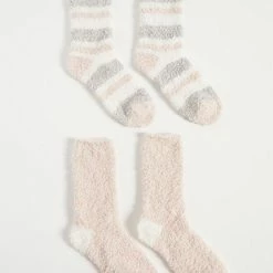 Z Lounge 2-Pack Plush Stripe Socks ZLA214457