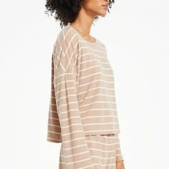 Z Supply Lounge Z Lounge Betty Stripe L-S Top ZLT213932