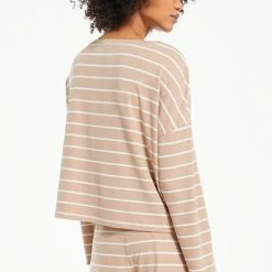Z Supply Lounge Z Lounge Betty Stripe L-S Top ZLT213932